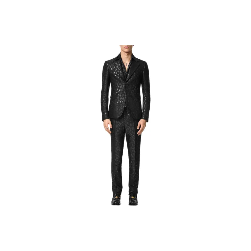 VERSACE Pattern-Printed Single-Breasted Tailored Blazer-1