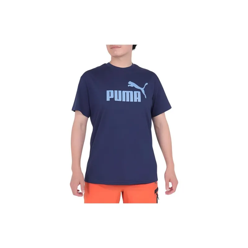 PUMA ESS+ MX NO1 T Shirt Men's Marine Blue-2