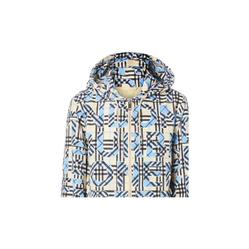 Burberry Logo Print Vintage Check Hooded Jacket-4