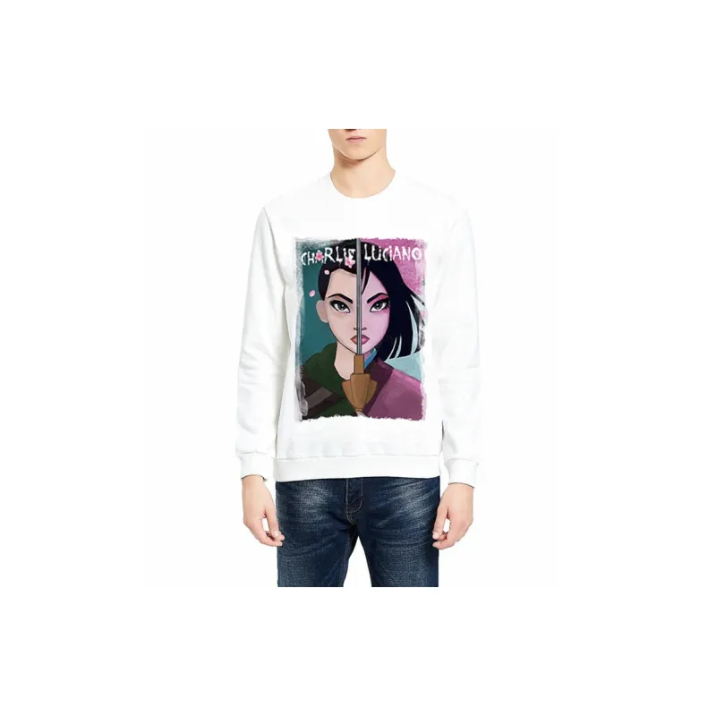 Charlie Luciano Sweatshirt Unisex White-2