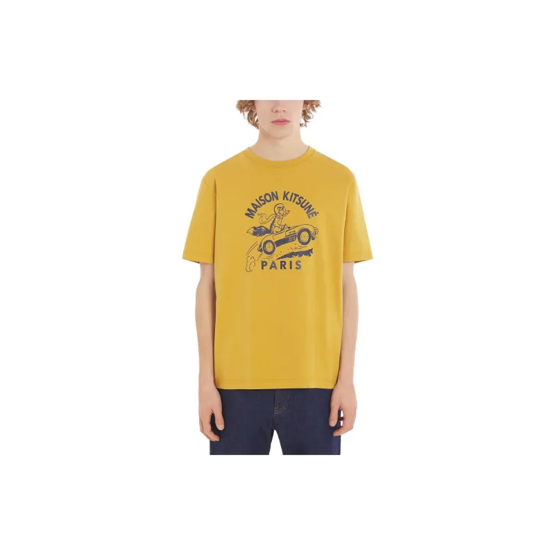 Maison Kitsune Logo print T shirt-3