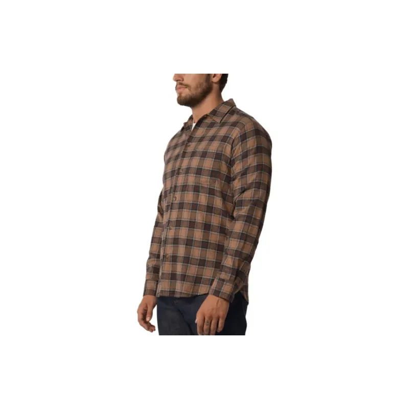 Dickies Shirt Men's Washed Khaki Color And Gray Checkered-1