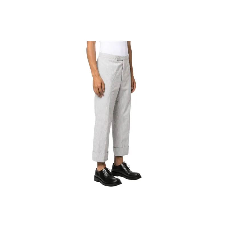 THOM BROWNE Low Rise Stripe Pattern Tailored Trousers-3