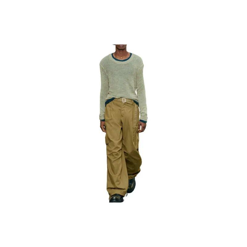 ZARA Cargo Pants Men's Light Green-2