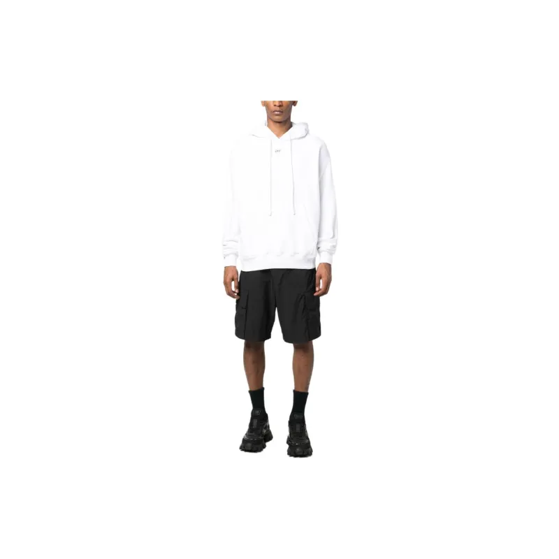 Off Logo print Cotton Hoodie-1
