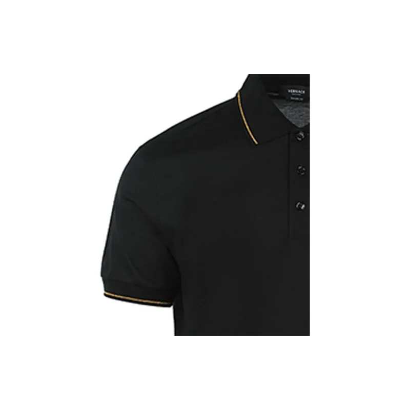 VERSACE SS22 Polo Shirt Men's Black-4