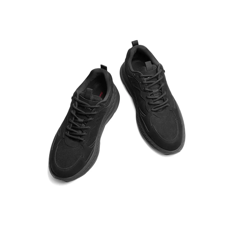 RED DRAGONFLY Height Increasing Low Top Casual Running Shoes Men's Black Khaki White-3