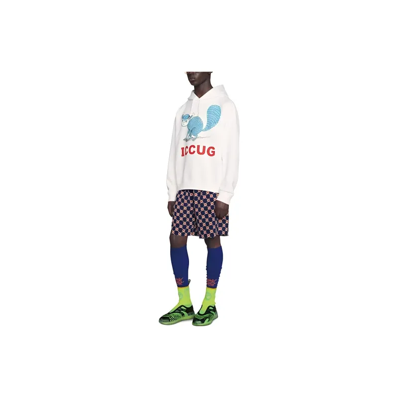 GUCCI Gg Hexagon Silk Crepe Shorts-2
