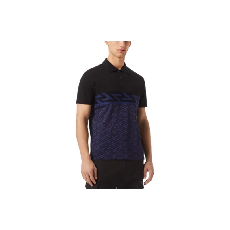 VERSACE Polo Shirts Men Black-3