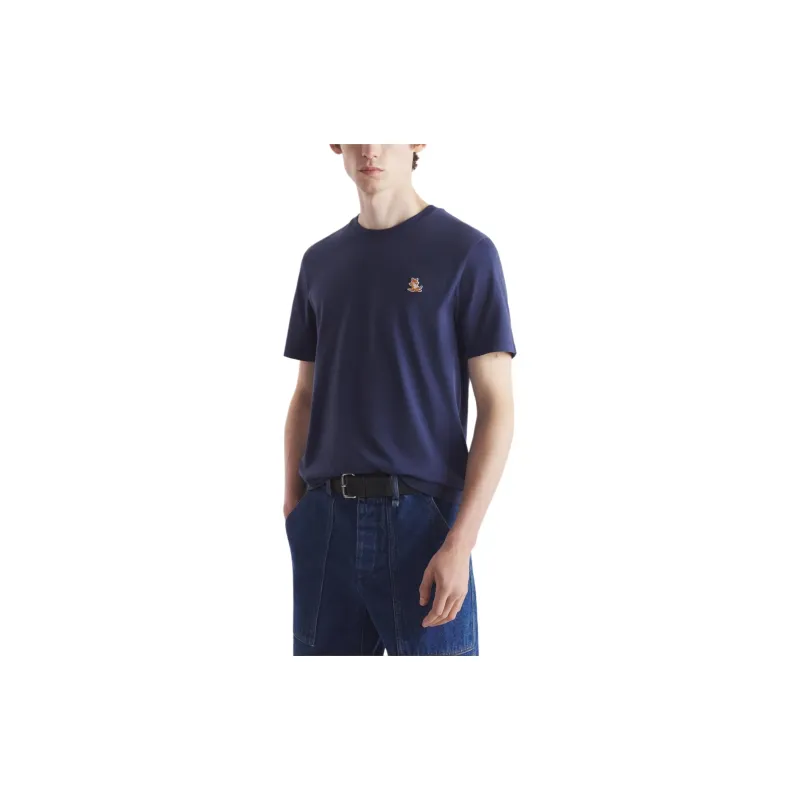 Maison Kitsune Chillax Fox Patch Crewneck T Shirt-3