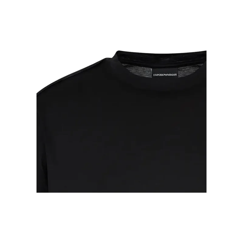 EMPORIO ARMANI Logo tape Cotton T shirt-4