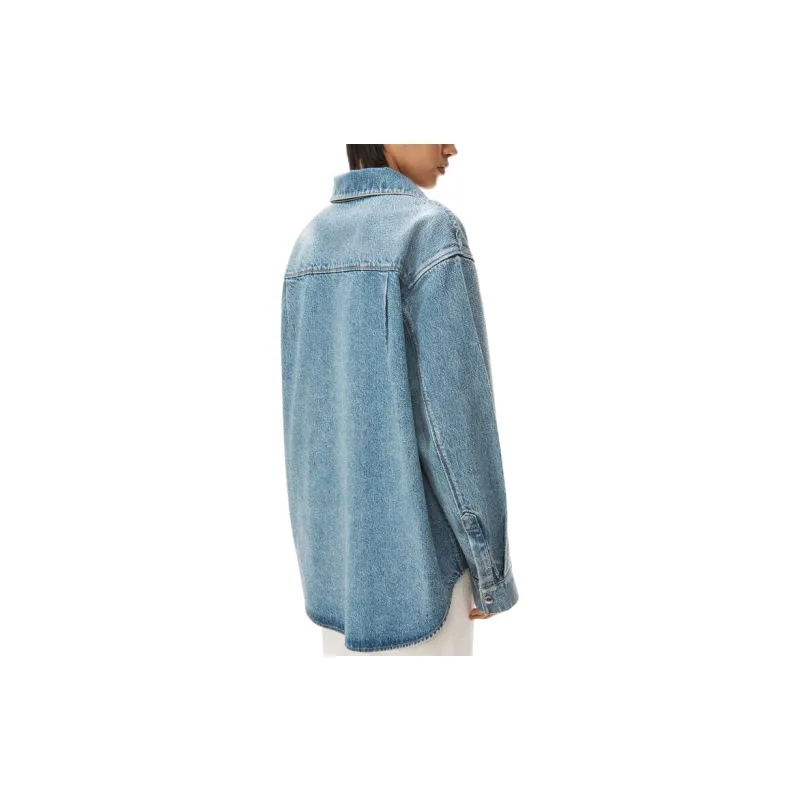 Alexander Wang Buttoned Long Sleeved Denim Jacket-4