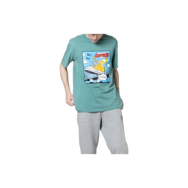 Converse Shoe Hero T-Shirt Men's Seaweed Green-2