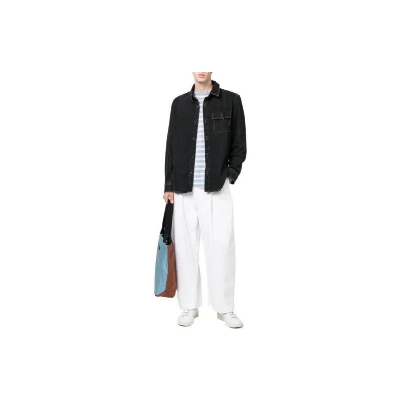 A.P.C Buttoned Long-Sleeved Denim Shirt-2