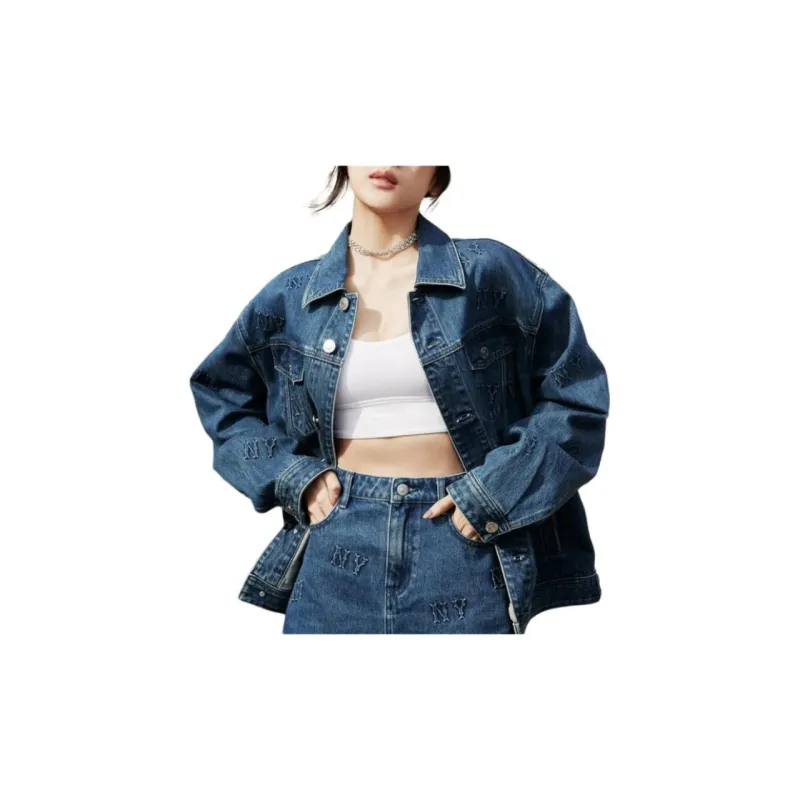 MLB Denim Jackets Unisex Blue-2