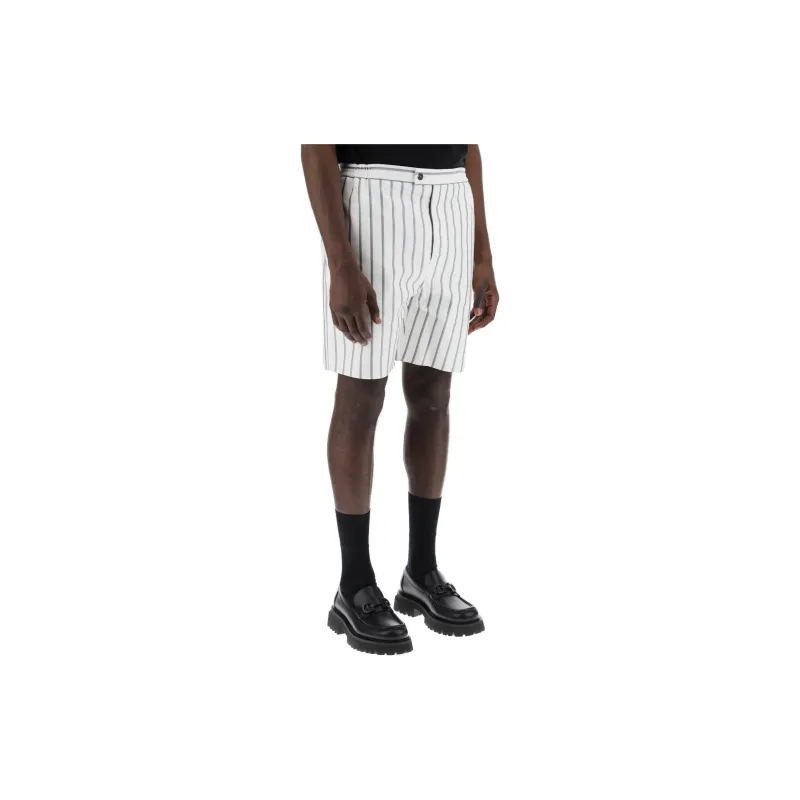 Ferragamo Striped Bermuda Shorts-4