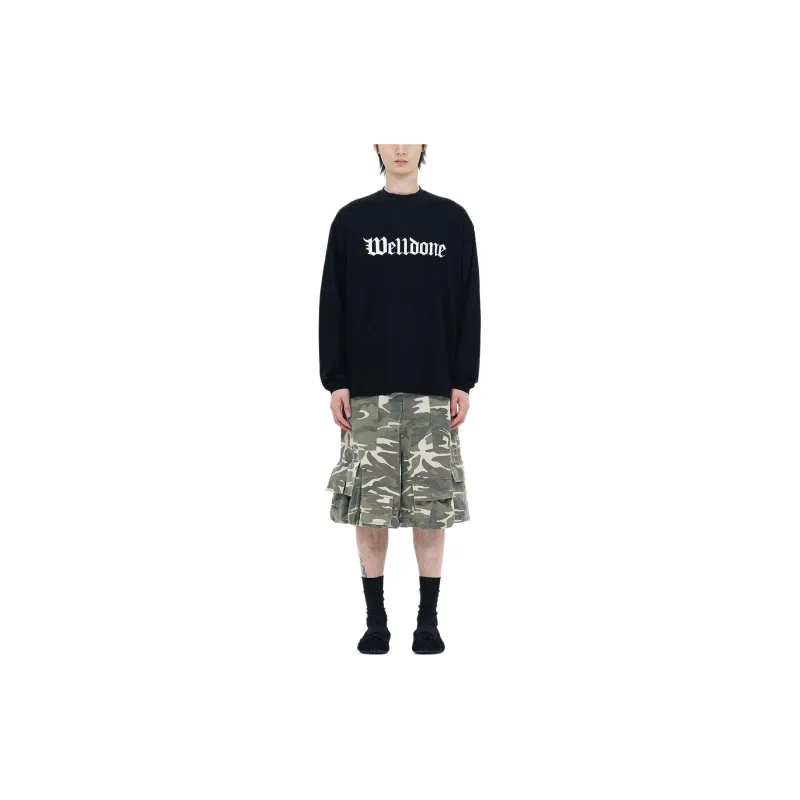 WE11DONE SS24 T Shirt Unisex Black-2