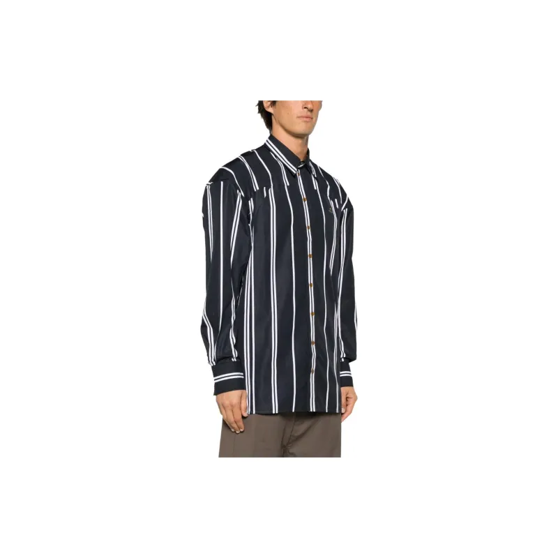 Vivienne Westwood Orb logo Stripe print Shirt-4