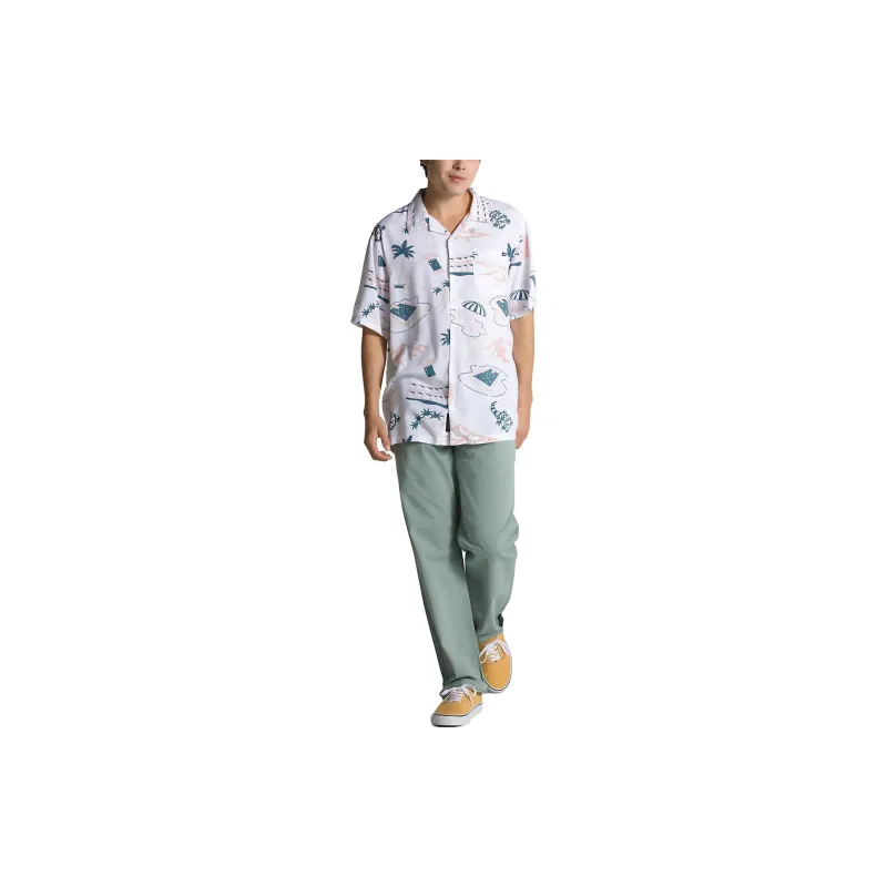 Vans Scenic Shirts Men White-2