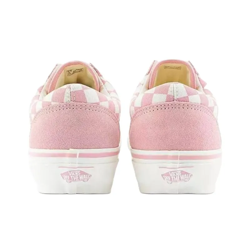 Vans Old Skool Anti-Slip Wear-Resistant Low-Top Canvas Shoes Unisex Pink White-4