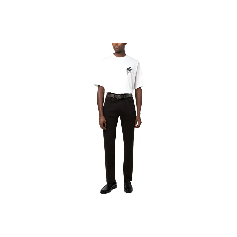 FENDI T Shirts Men White-3