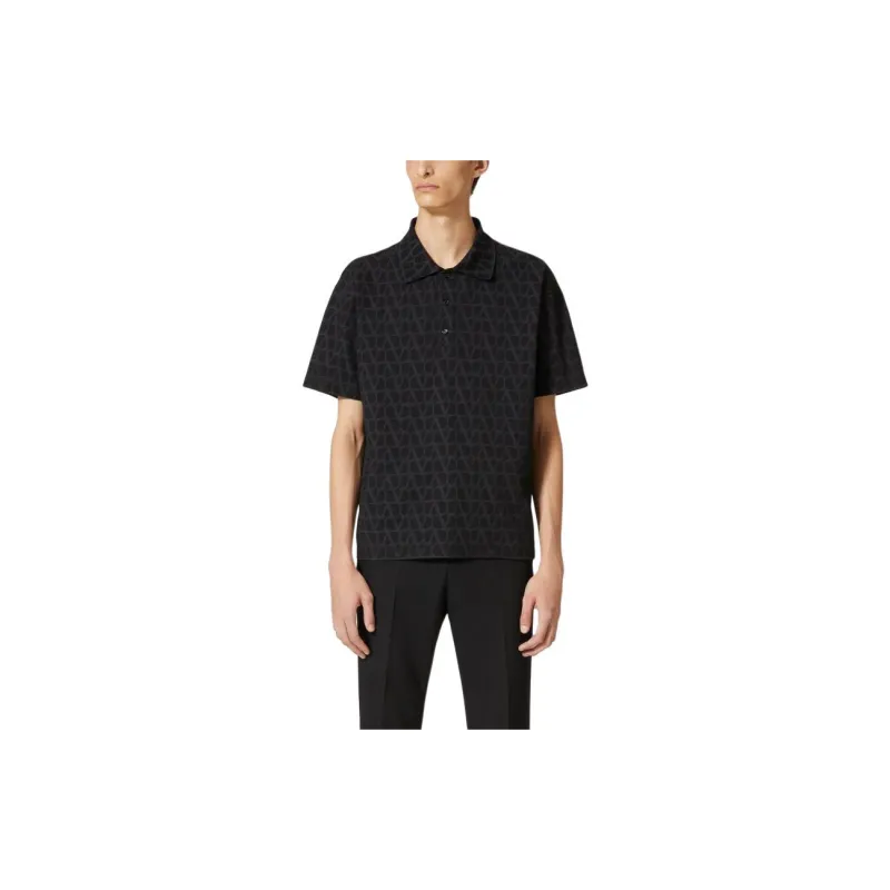 Valentino Toile Iconographe Straight Hem Polo Shirt-2
