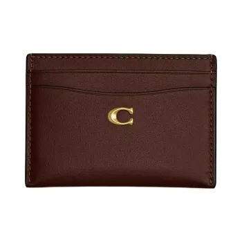 COACH Delicate Calfskin Card Holder Mini Women's Maple