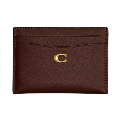 COACH Delicate Calfskin Card Holder Mini Women's Maple