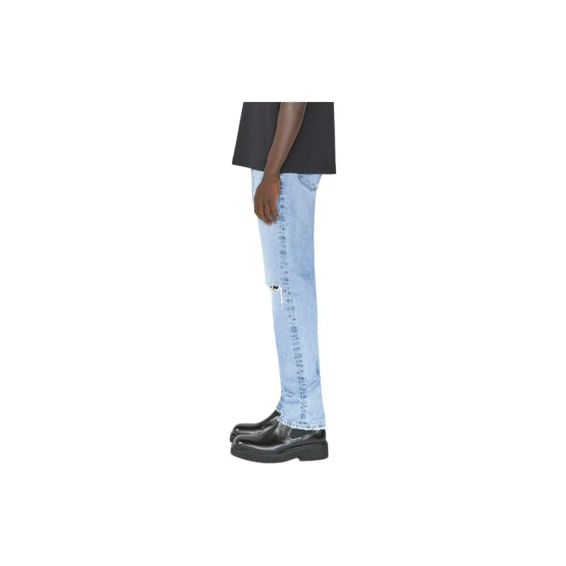 FRAME Distressed Straight Leg Jeans-3