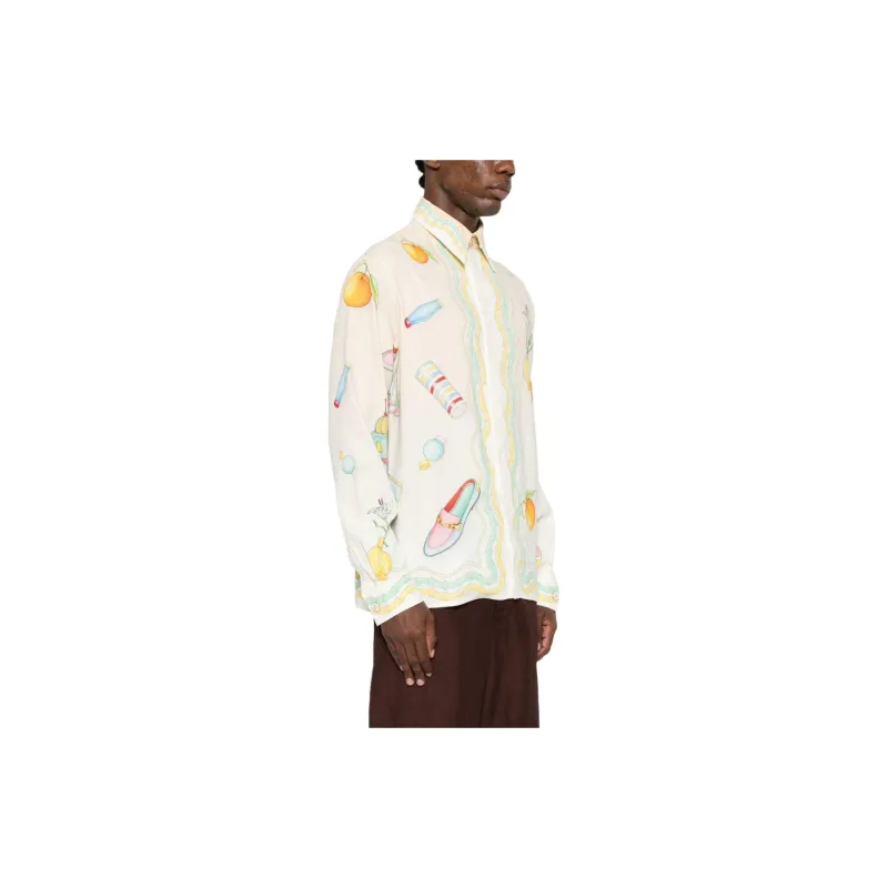CASABLANCA Objets En Vrac Crepe Shirt-3