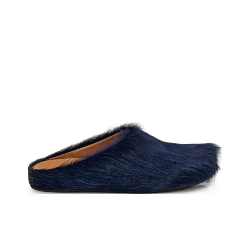 MARNI Rubber Sole Odor Resistant Closed Toe Slippers Men's Dark Blue-1