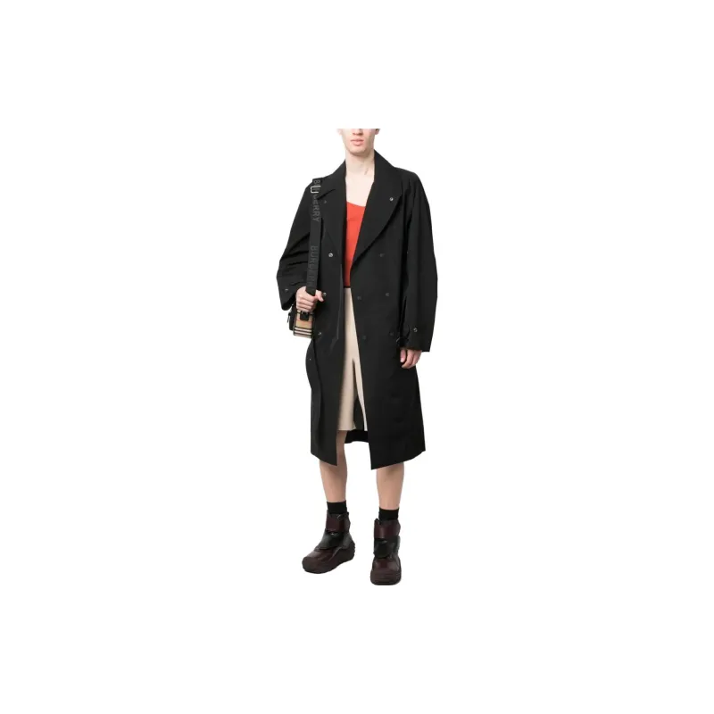 Burberry Trench Coats Men Black-1