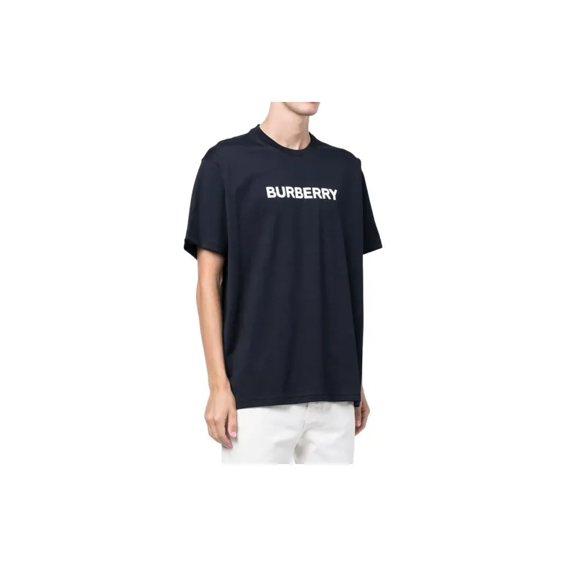 Burberry Logo Print Cotton Oversized T Shirt-2