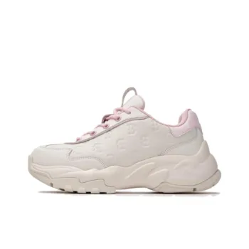 MLB Boston Red Sox Anti Slip Wear Resistant Low Top Chunky Sneakers Unisex Pink