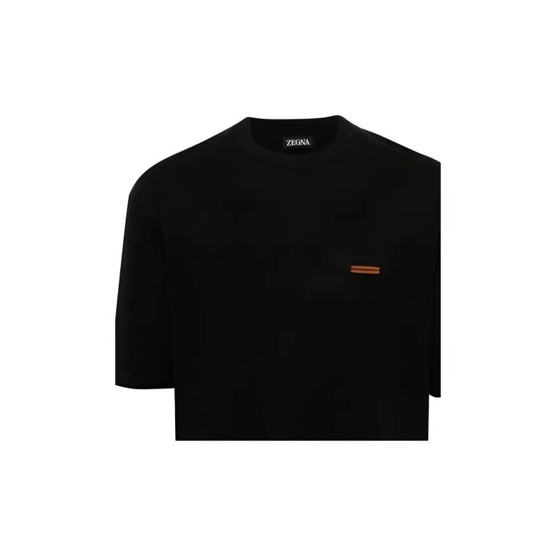 Ermenegildo Zegna Stripe detail T shirt-5