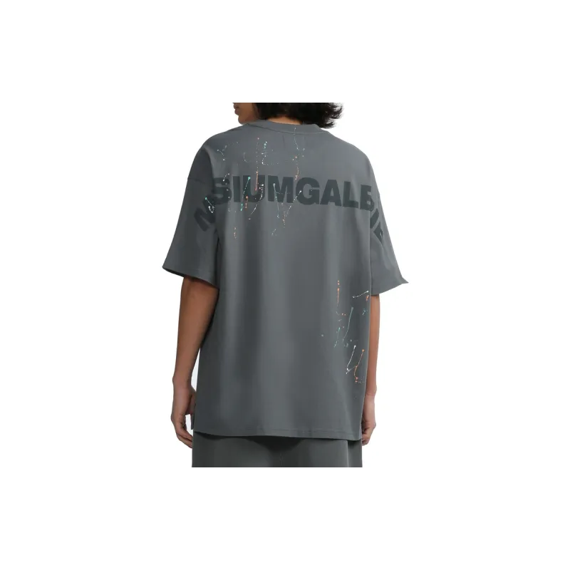MUSIUM DIV Paint splatter detail Cotton T shirt-7