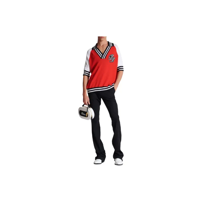BALMAIN SS24 Polo Shirt Men's Red-1