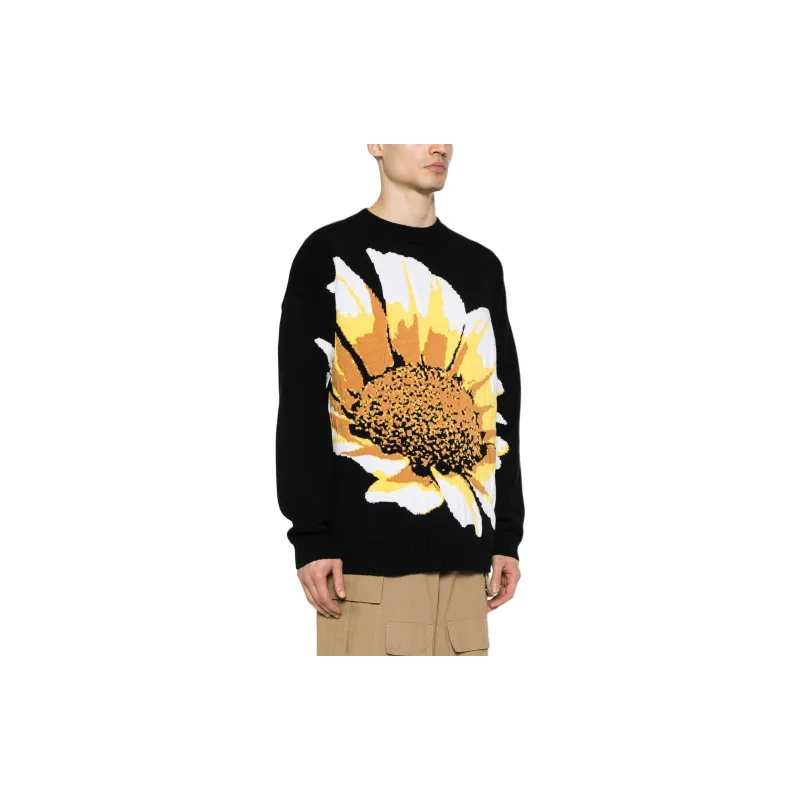 MSGM Floral Intarsia-knit Jumper-3