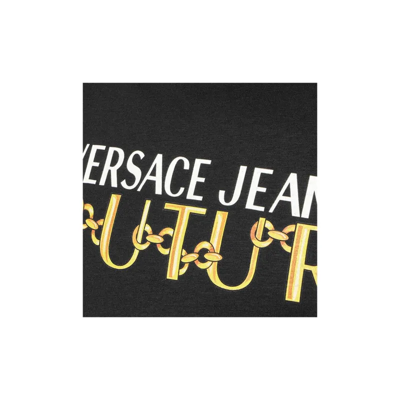 VERSACE Jeans Couture Chain link Cotton T shirt-5