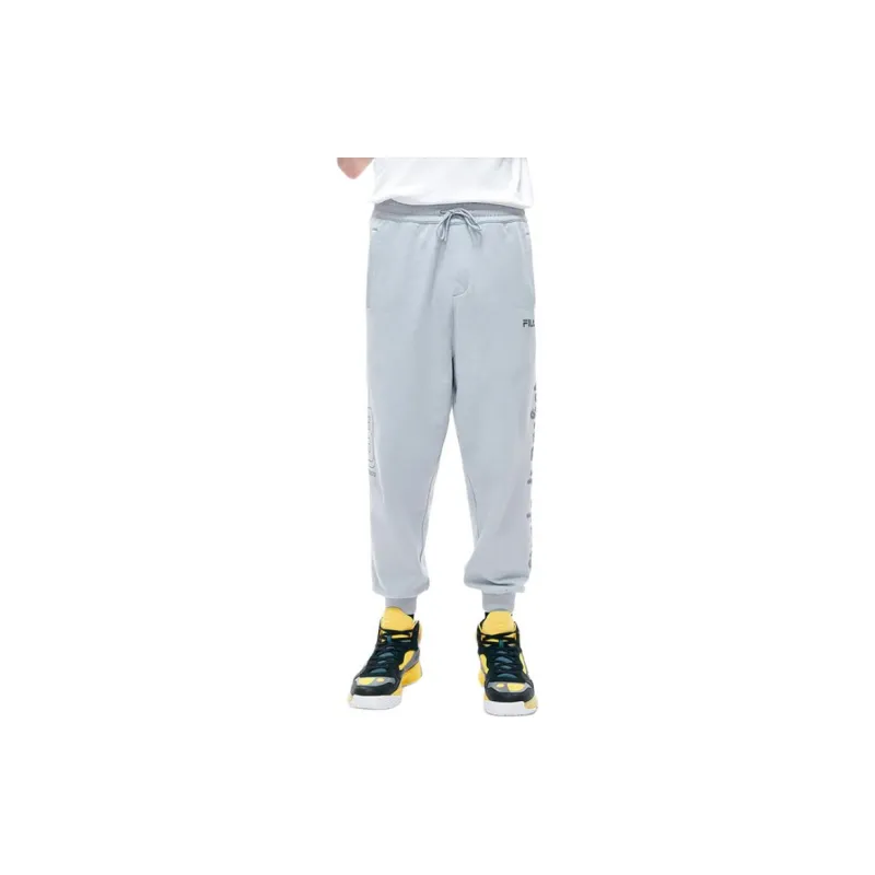 FILA FUSION Knitted Sweatpants Men Slate Stone Gray-2