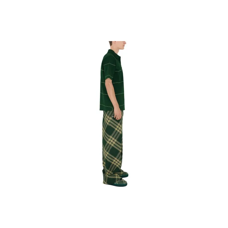 Burberry Striped Cotton Polo Shirt-4