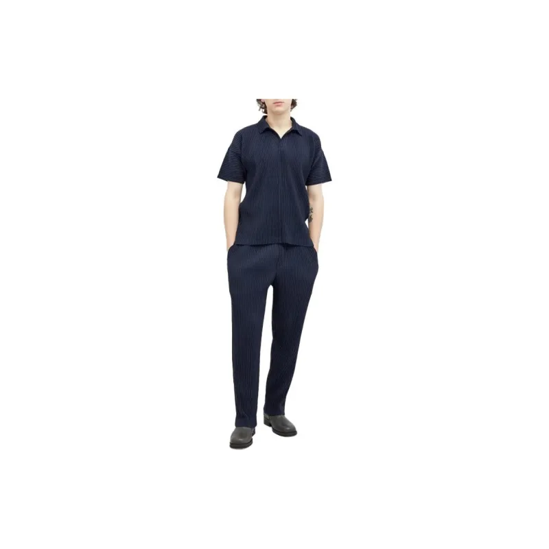 ISSEY MIYAKE Polo Shirt Men Marine Blue-4