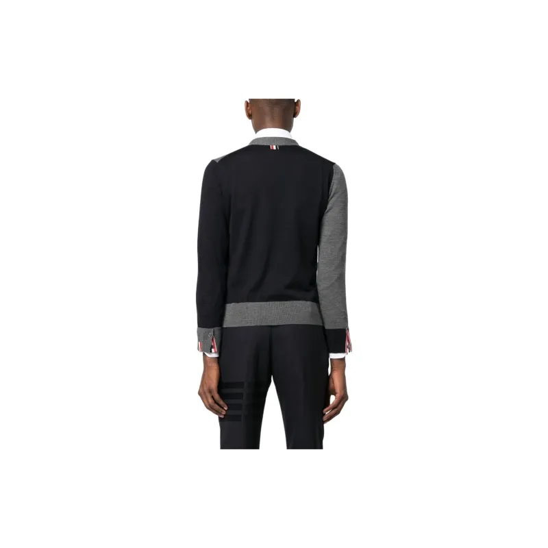 THOM BROWNE Panelled Button Up Cardigan-2