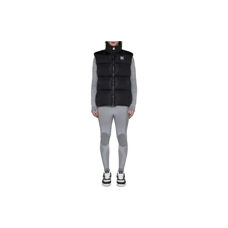 PALM ANGELS Logo Patch Padded Vest-1