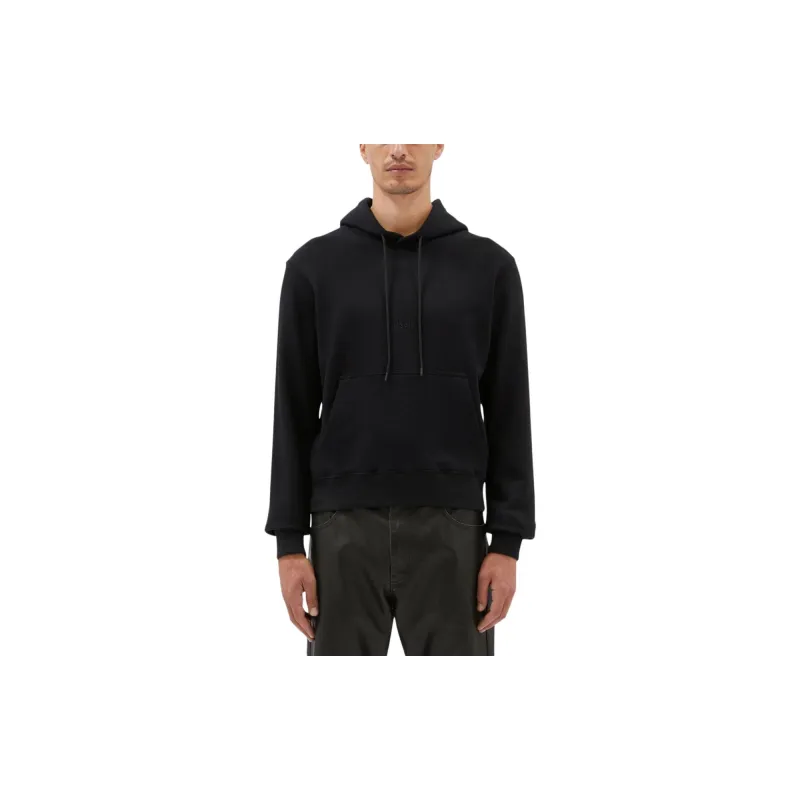 MSGM Logo embroidered Cotton Hoodie-1