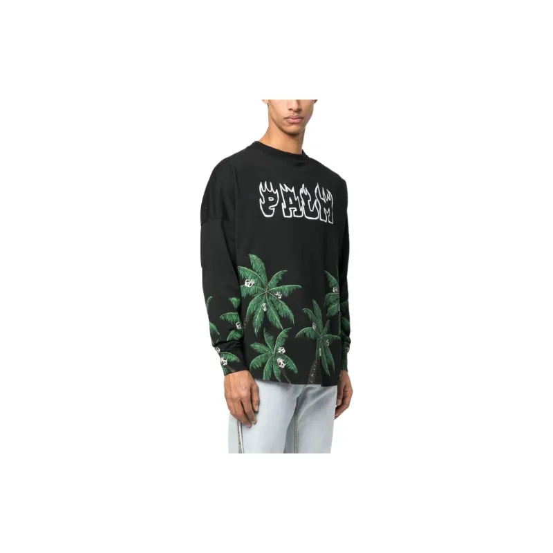 PALM ANGELS Palms&Skull Over L/S T Shirt-3