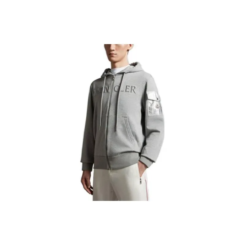 Moncler Sweatshirts Men Gray-1