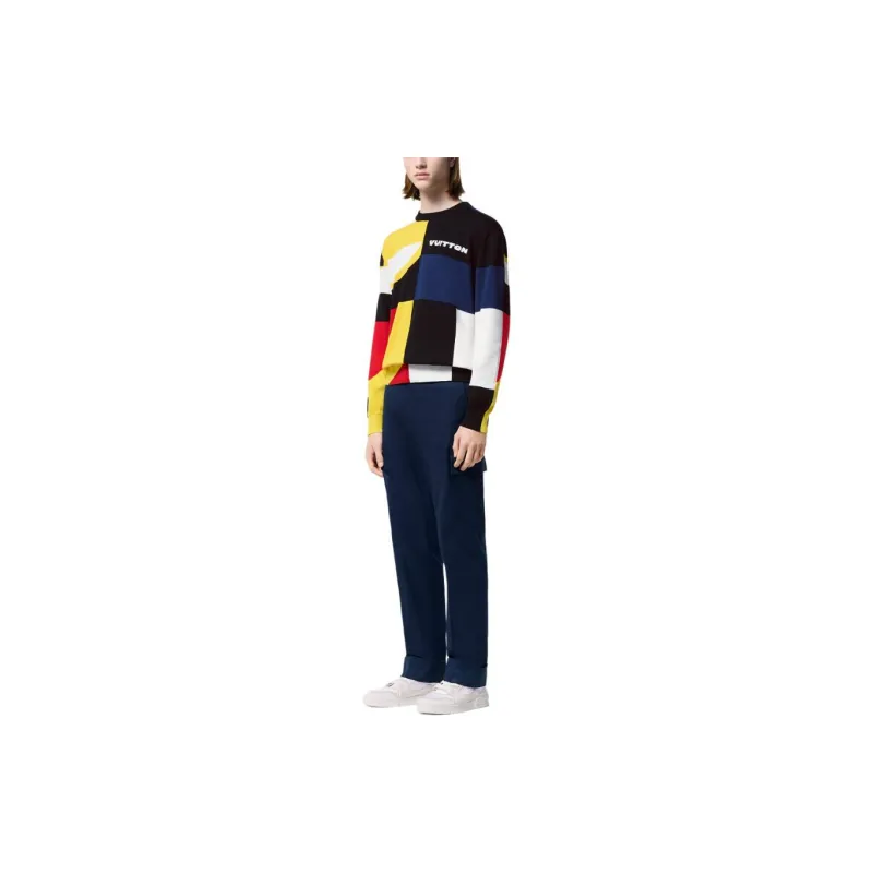 LOUIS VUITTON Jacquard Cotton Knit Crewneck-2