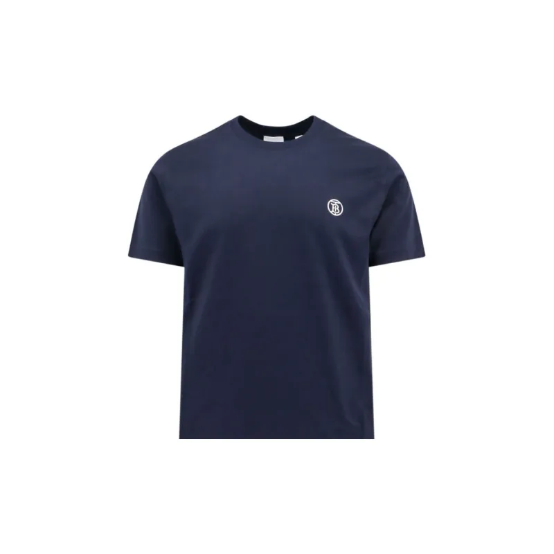 Burberry Logo Embroidered Crewneck T Shirt-5