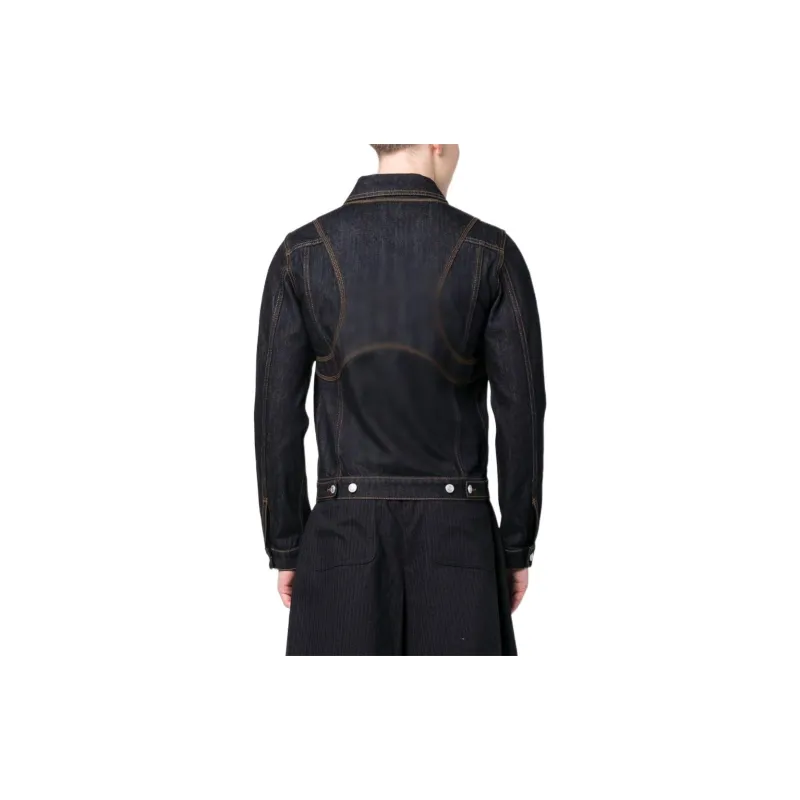 Alexander McQueen Denim Jackets Men Blue-2